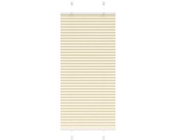 vidaXL - Plissé - rolgordijn - 55x100 - cm - stofbreedte - 54,4 - cm - polyester - crème
