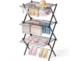 Unyqoos ® Multifunctioneel Opvouwbaar Droogrek voor Binnen en Buiten met Drie Niveaus