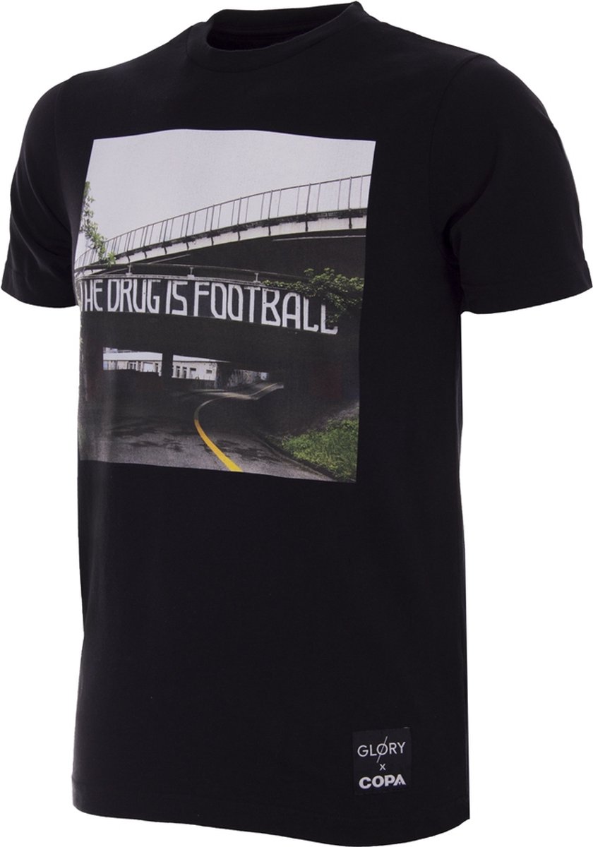 COPA - Glory The Drug is Football T-Shirt - Heren - Zwart - XS