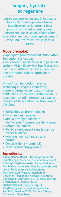 Vision Aftersun Lotion - Aftersun voor lichaam en gezicht - 180 ml