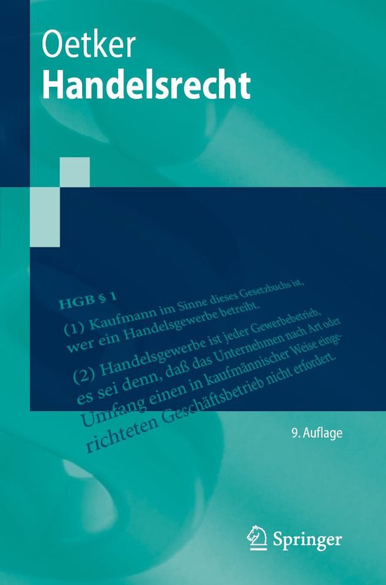 Springer-Lehrbuch - Handelsrecht - cover