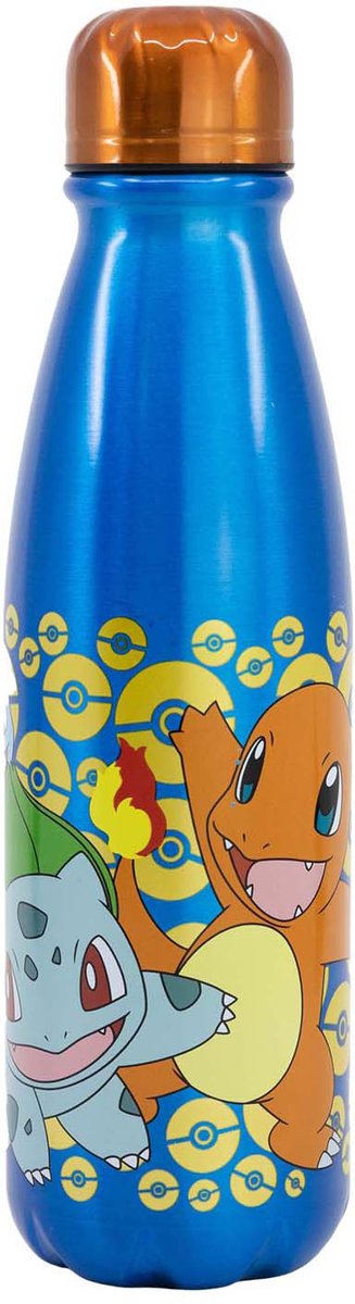 Pokémon aluminium drinkbeker - drinkfles 600 ml - 23.5 cm hoog