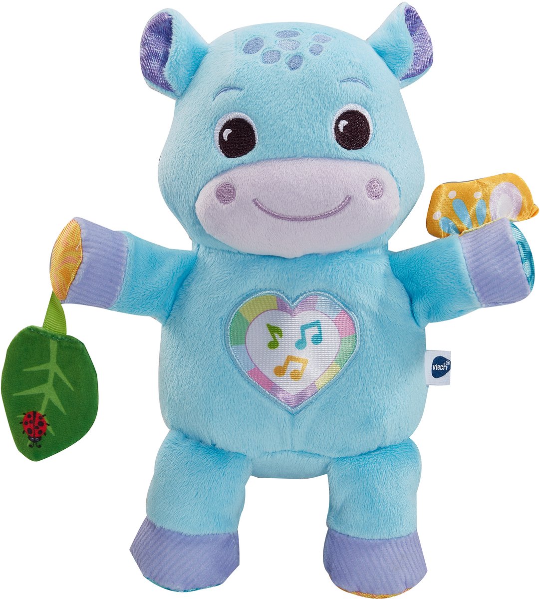 VTech Baby Knuffelnijlpaardje - Interactieve Knuffel - 35+ Melodietjes, Liedjes, Geluiden en Zinnetjes - Vanaf 3 Maanden