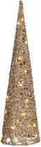 Lampe sapin de Noël cône LED House of Seasons - champagne - 30 LED - H60 cm - Lumières de Noël