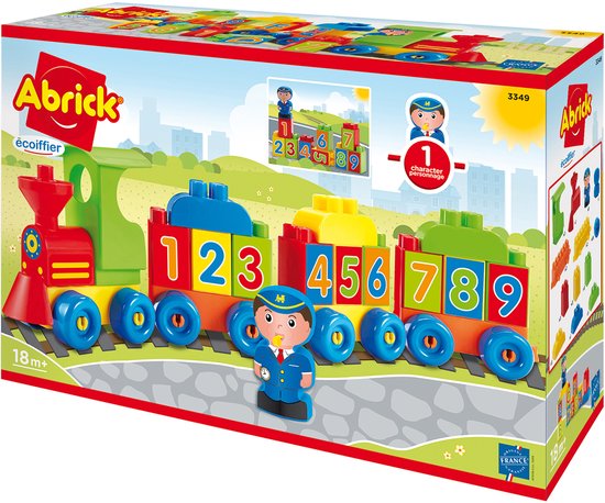 ECOIFFIER 3349 Trein van cijfers en letters - Constructiespeelgoed - Modelbouw - Bouwpakket