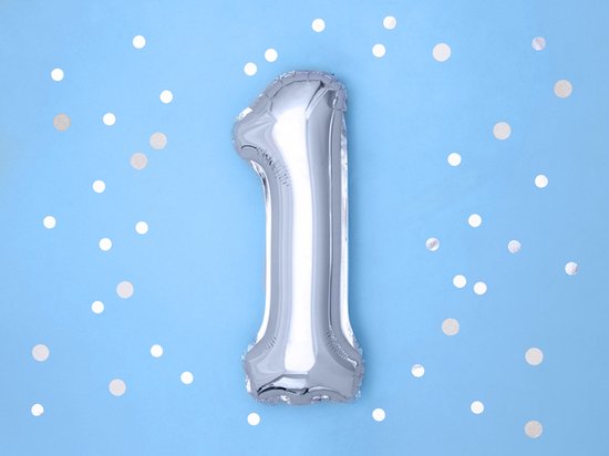 "" "Numéro du ballon en aluminium" "" "1" "" ", 35cm, argent" ""