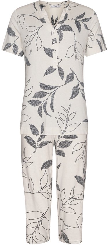 Pyjama Pastunette Premium Leaf Shadows - Viscose - Beige/ Grijs - Taille 44