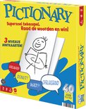 Pictionary speldoos met 'Supersnel tekenspel. Raad de woorden en win!'