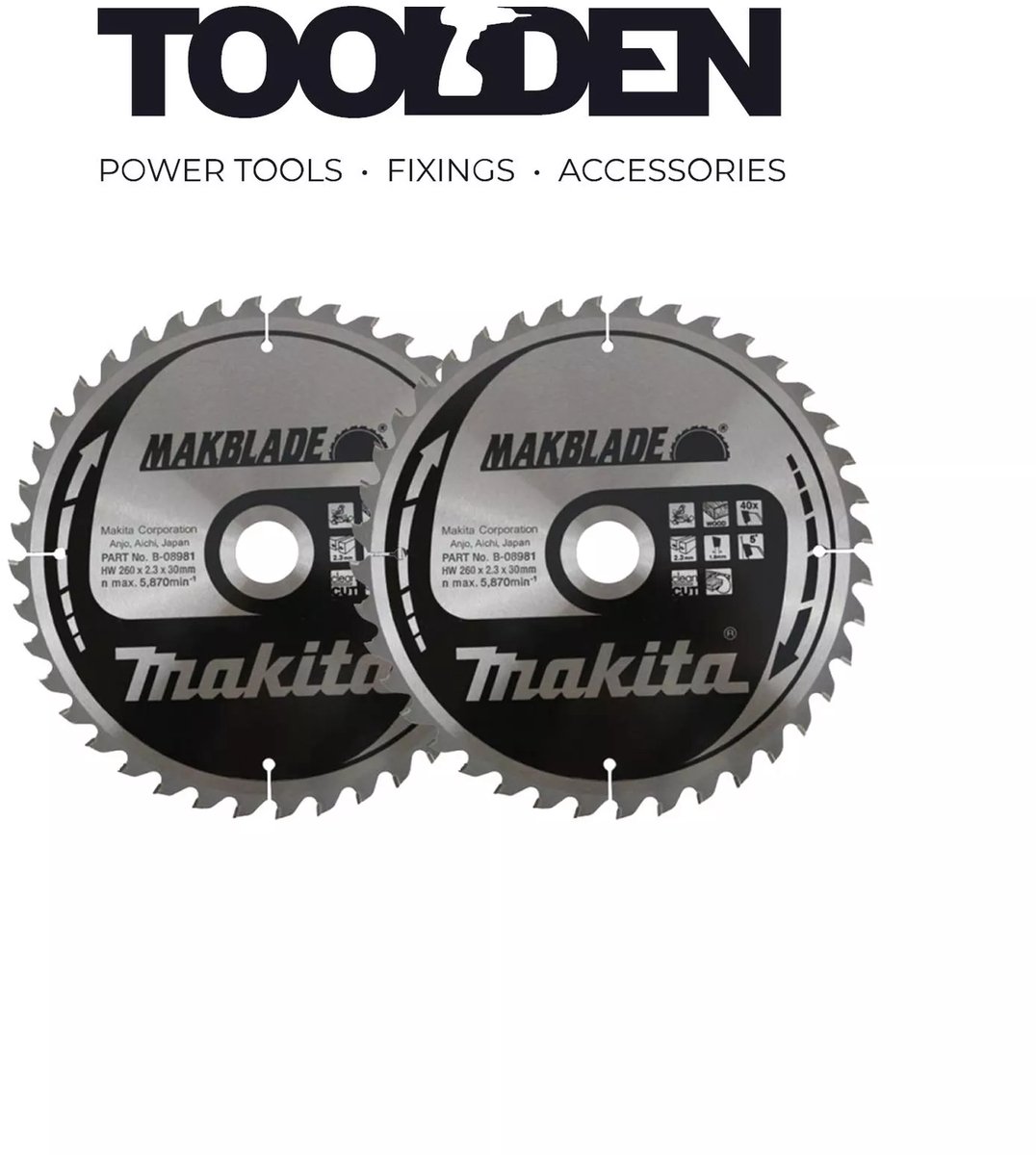 Lame De Scie Carbure MAKITA MakBlade 260 Mm Alésage 30 Mm 60 Dents