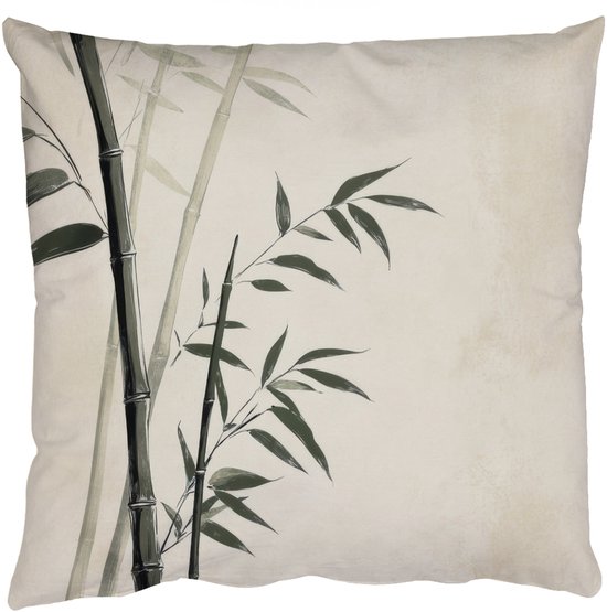 Sierkussens - Kussentjes Woonkamer - 40x40 cm - Japandi - Bamboe - Beige