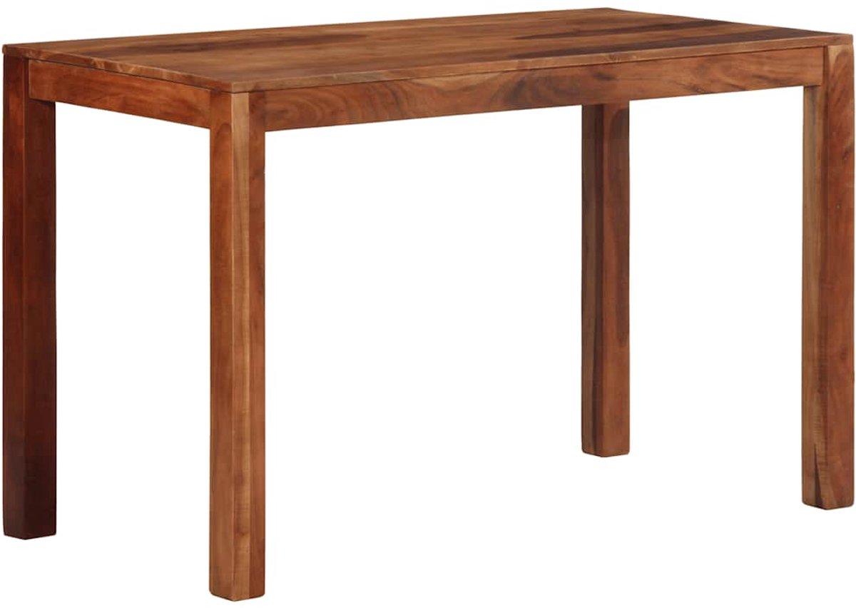 vidaXL Eettafel - 120x60x76 - cm - massief - acaciahout honingbruin