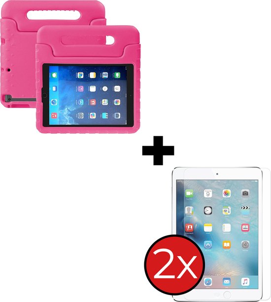 Étui pour enfants adapté à iPad Mini 1/2/3 Étui pour Kinder Étui Kids Housse pour enfants avec 2 protecteurs d'écran - Étui adapté à iPad Mini 1/2/3 Étui Kinder - Rose