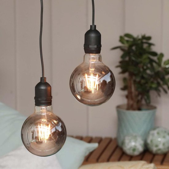 Memory wandlamp, glas, chroom/rookgrijs, 2-lamps