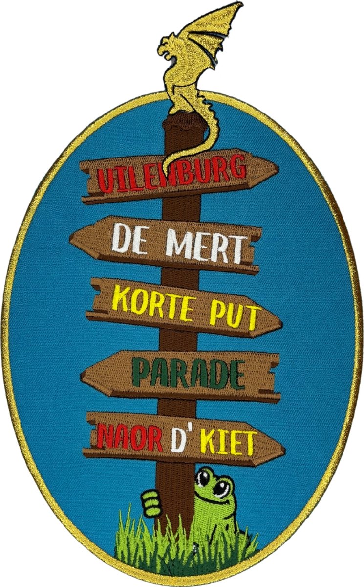 Embleem Rug Oeteldonk - Routewijzer - Oeteldonk Jas Strijkembleem