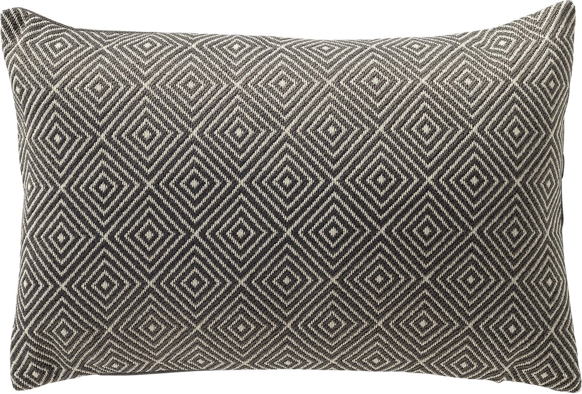 Dutch Decor VERANO - kussenhoes outdoor 40x60 cm - waterafstotend en uv-bestendig - Charcoal Gray - antraciet