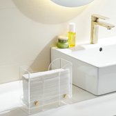 Bol.com Papieren handdoekdispenser acryl transparant - servethouder voor aanrecht - gastendoek opslag - Z-vouw C-vouw handdoeken aanbieding