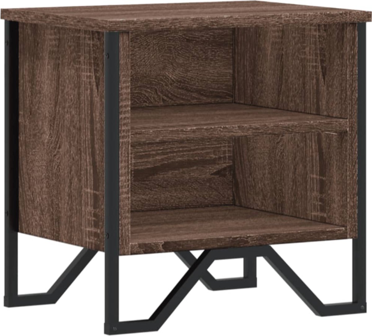 vida xl Nachtkastje 40x30x40 cm bewerkt hout bruin eikenkleur bruineiken