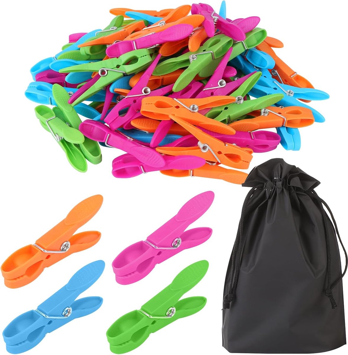 Goodivery ® Krachtige en Zachte Kledingklemmen Set van 60 voor Veelzijdig Gebruik