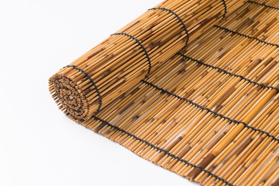 Store enrouleur roseau foncé 180 x 220 cm