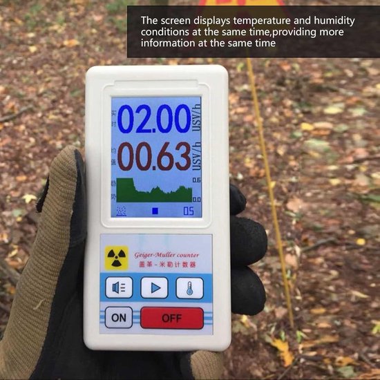 BR‑6 Geigerteller, Gemakkelijk Afleesbare Multifunctionele Radioactieve Detector Stralingsdosismeter met Lcd-scherm voor Nucleaire Straling Elektromagnetische Straling