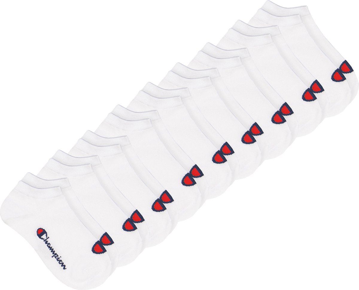 SOKKEN 9 paar Champion sneakersokken 46 Unisex sneaker korte sokken Wit