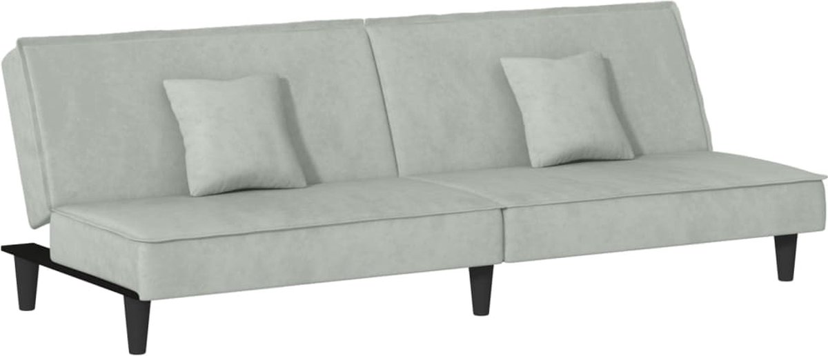 Slaapbank - Uitklapbaar - Slaapstoel - Logeerbed - Zetelbed - Slaapfauteuil - Vouwbed - 2 persoons - Zeer comfortabel - Lichtgrijs
