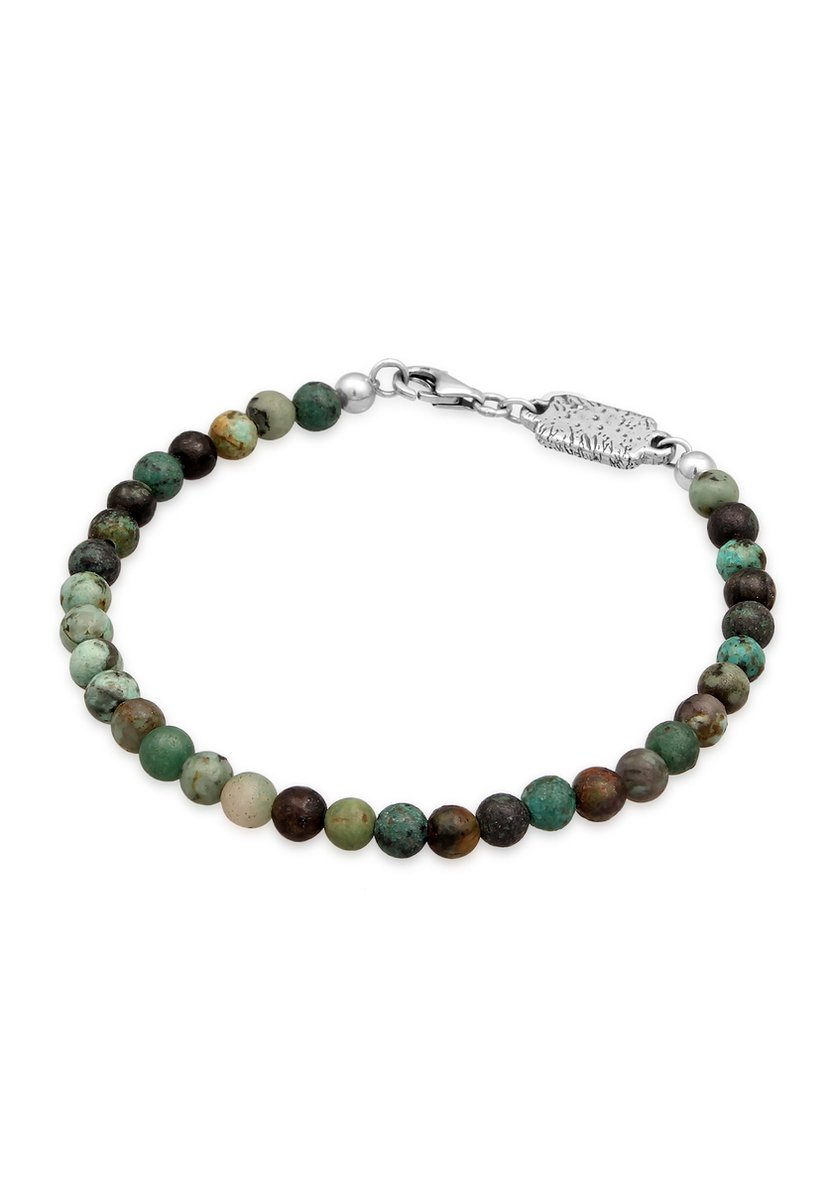 Haze & Glory - Armband - Afrikanischer Türkis Ozean Perlen 925 Silber - Heren