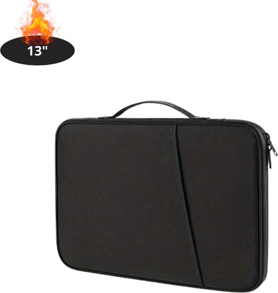 Sacoche pour ordinateur portable Livano résistante aux rayures - Housse pour ordinateur portable - Sac à dos - Sac à bandoulière - Sac pour ordinateur portable - Sac de bureau - Femme et homme - 13 pouces - Zwart