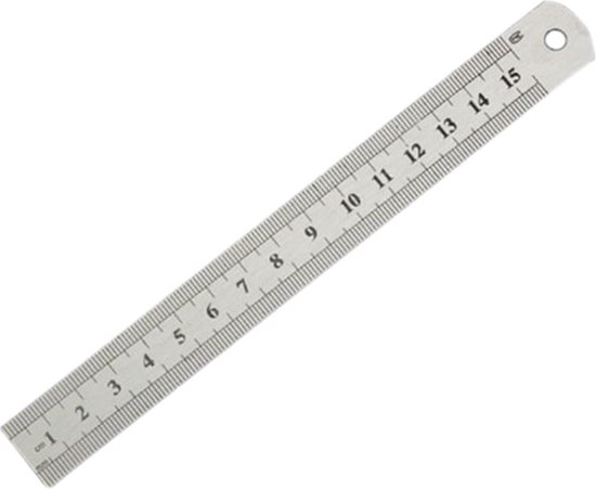 DW4Trading Acier inoxydable Règles 15 cm, 20 cm et 30 cm - Bâton de coupe en pouces et mm - 3 pièces