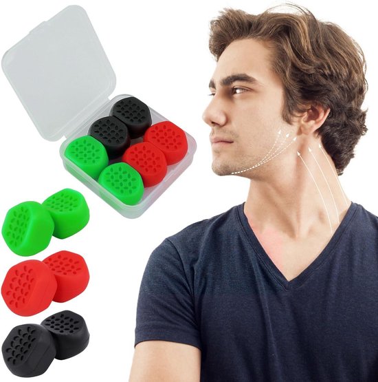 ExclusivX Kaaktrainerset - Versterk En Verbeter Je Kaakspieren Met 3 Weerstandsniveaus Kaaklijn Trainer Incl Handleiding Trainingschema Kaaktrainer Jawline Trainer Onderkin Trainer