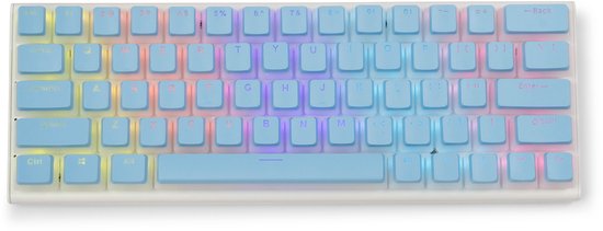 60% Mechanisch Gaming Keyboard – Pudding keycaps - RGB - Bedraad