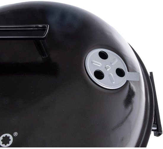GEKO Ronde houtskoolbarbecue - Met deksel - Ø 39 cm rooster - Zwart - Inclusief hoes van Merkloos — afbeelding 3
