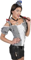 Costume des fermiers du Tyrol et de l'Oktoberfest | Hubsche Hannah Chemise à carreaux Femme | Taille 44-46 | Fête de la bière | Déguisements