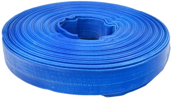 EBERTH 1 platte tuinslang voor pompen in 20m lengte, 1 inch, 25mm diameter, flexibel, bestendig PVC, industriële slang, waterslang voor irrigatie