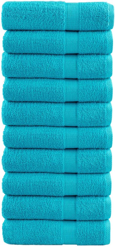 Serviettes de Handdoeken SOLUND - vidaXL pièces - Turquoise - 50 x 100 cm - Ensemble de serviettes - Handdoeken turquoise - Handdoeken en coton - Handdoeken OEKO-TEX