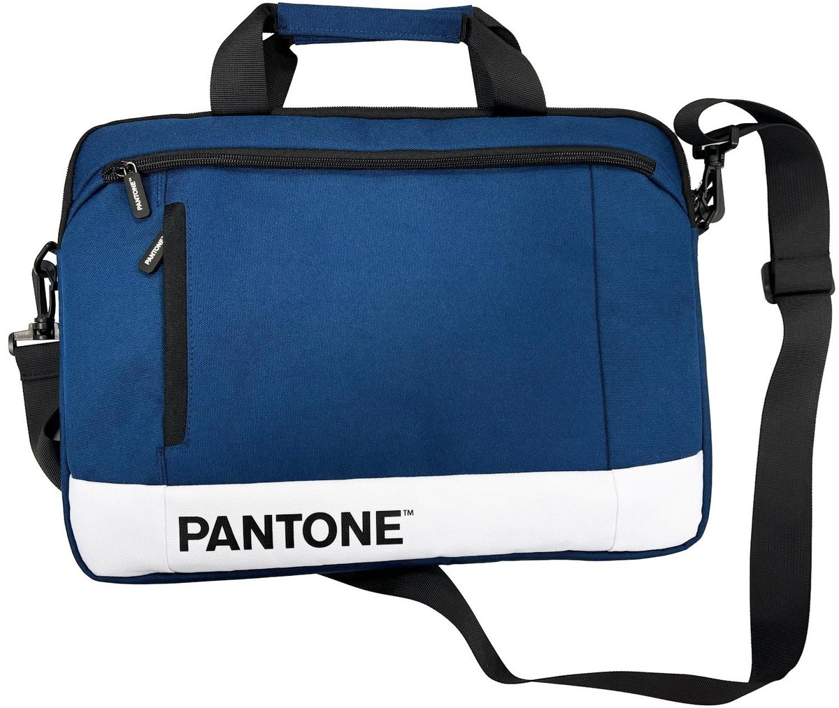 Pantone PT-BPC002N laptoptas 39,6 cm (15.6") Documententas Blauw, Wit