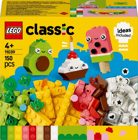 LEGO Classic 11039: avocado, cupcake, ijsje, met bouwstenen en ideeën.