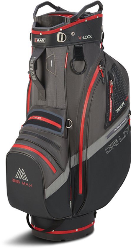 Sac Chariot Big Max Dri Lite V4 Zwart Grijs Rouge