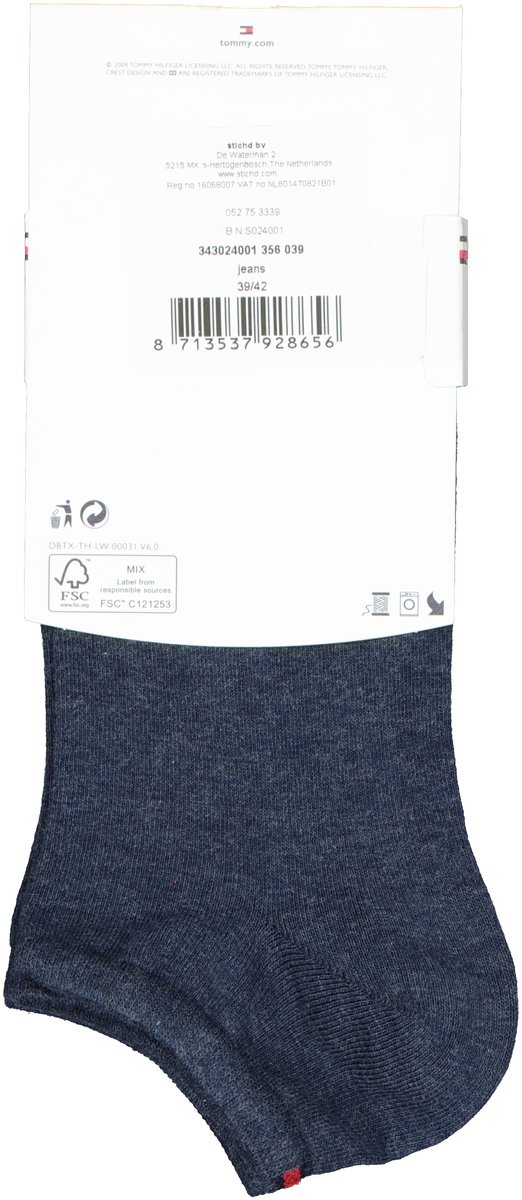 Tommy Hilfiger damessokken Sneaker (2 - pack) - korte enkelsok katoen - jeansblauw — afbeelding 2