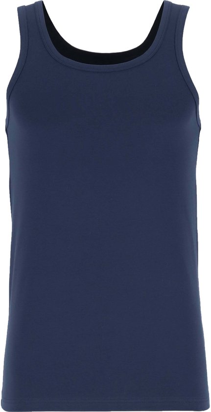 Navy blauwe Ten Cate singlet met ronde hals.