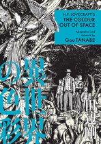 H.P. Lovecraft's The Colour Out of Space, cover met familie en insecten in zwart-wit met blauwe titel.
