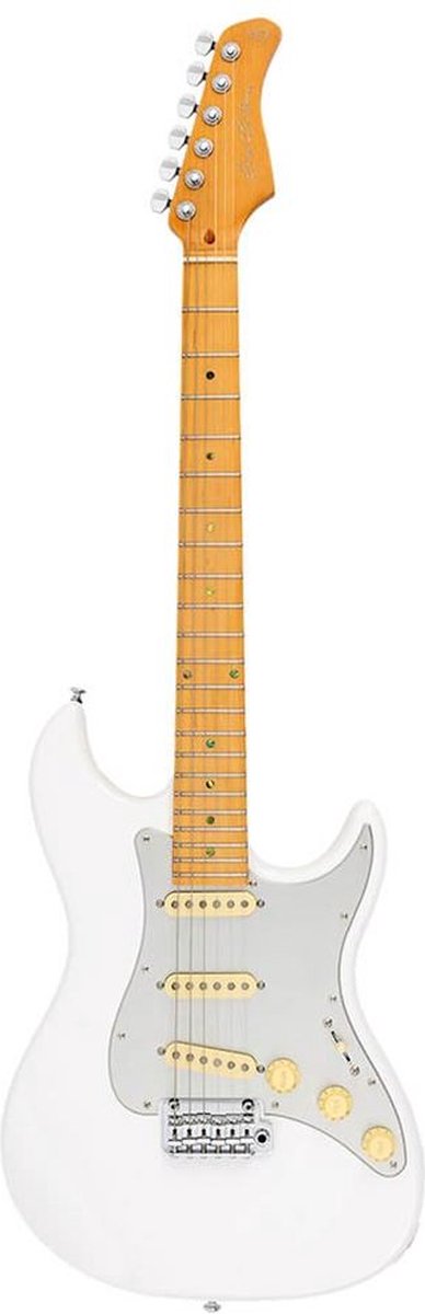 Sire S7N/WH New Gen Larry Carlton elektrische gitaar – S-Style, alder body, White, HSS-configuratie, stainless steel frets