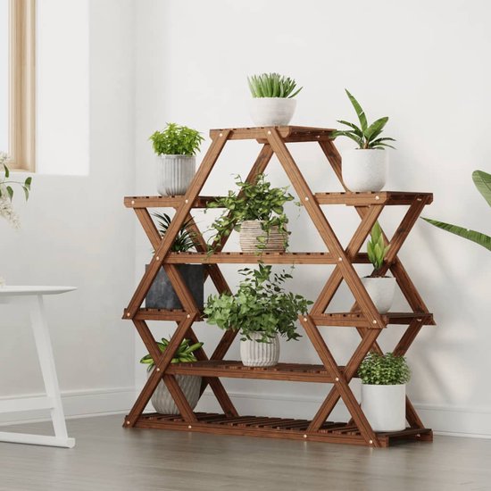 vidaXL Plantenstandaard - 4 lagen - 43 x 22 x 76 cm - wit