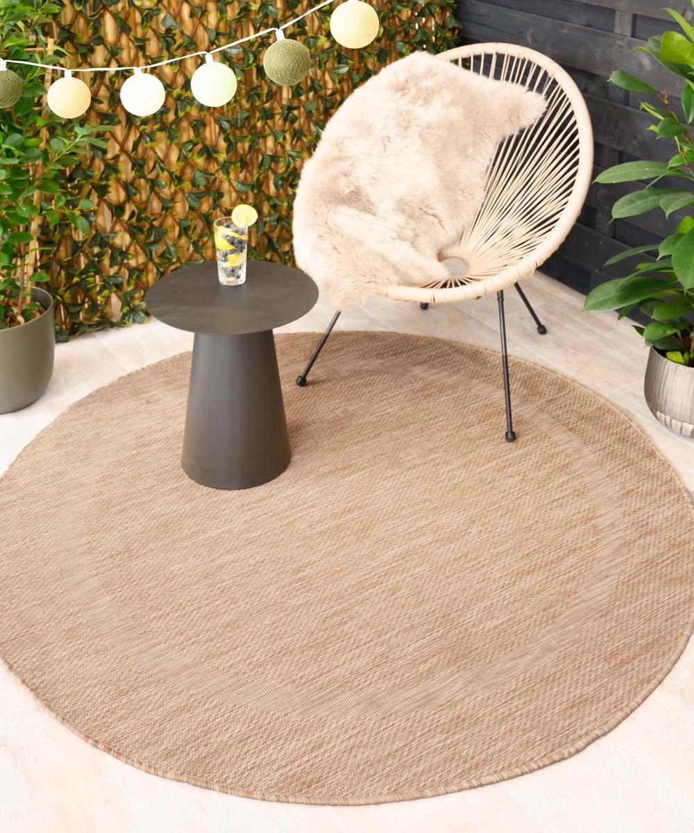 Buitenkleed rond - Sunset beige 200