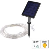 Lybardo - Solar Tuinverlichting - Lichtsnoer 10m - 7 Lichtfuncties - Extra Warmwit - Zonne Energie - Dag-nacht Sensor