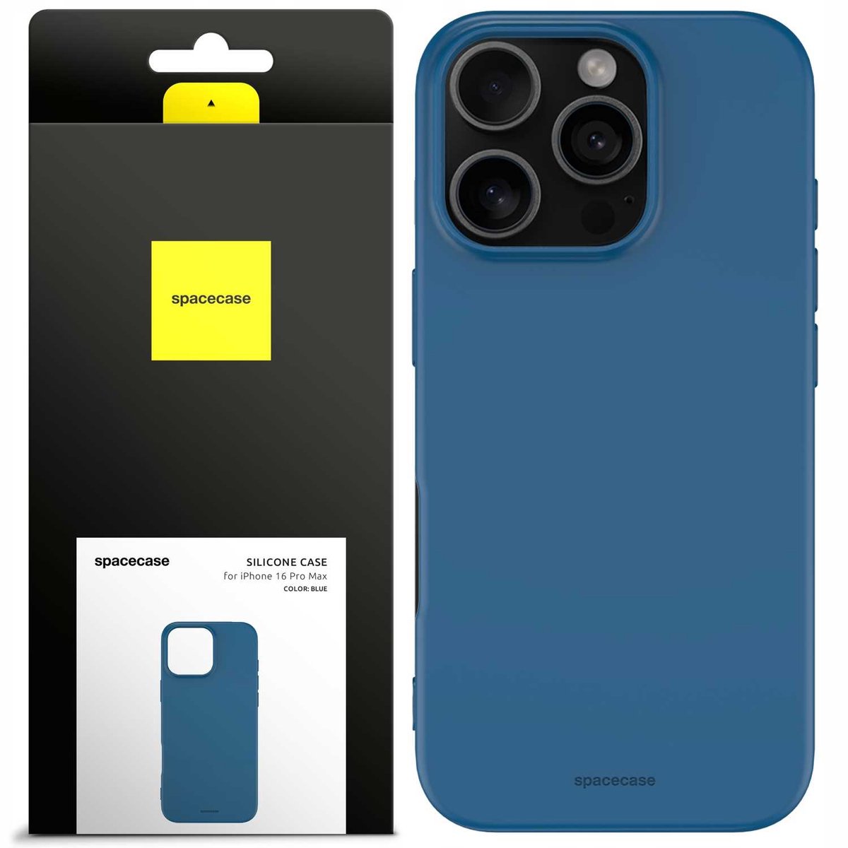 Spacecase Siliconen Hoesje Voor Iphone 16 Pro Max Blauw Bescherming