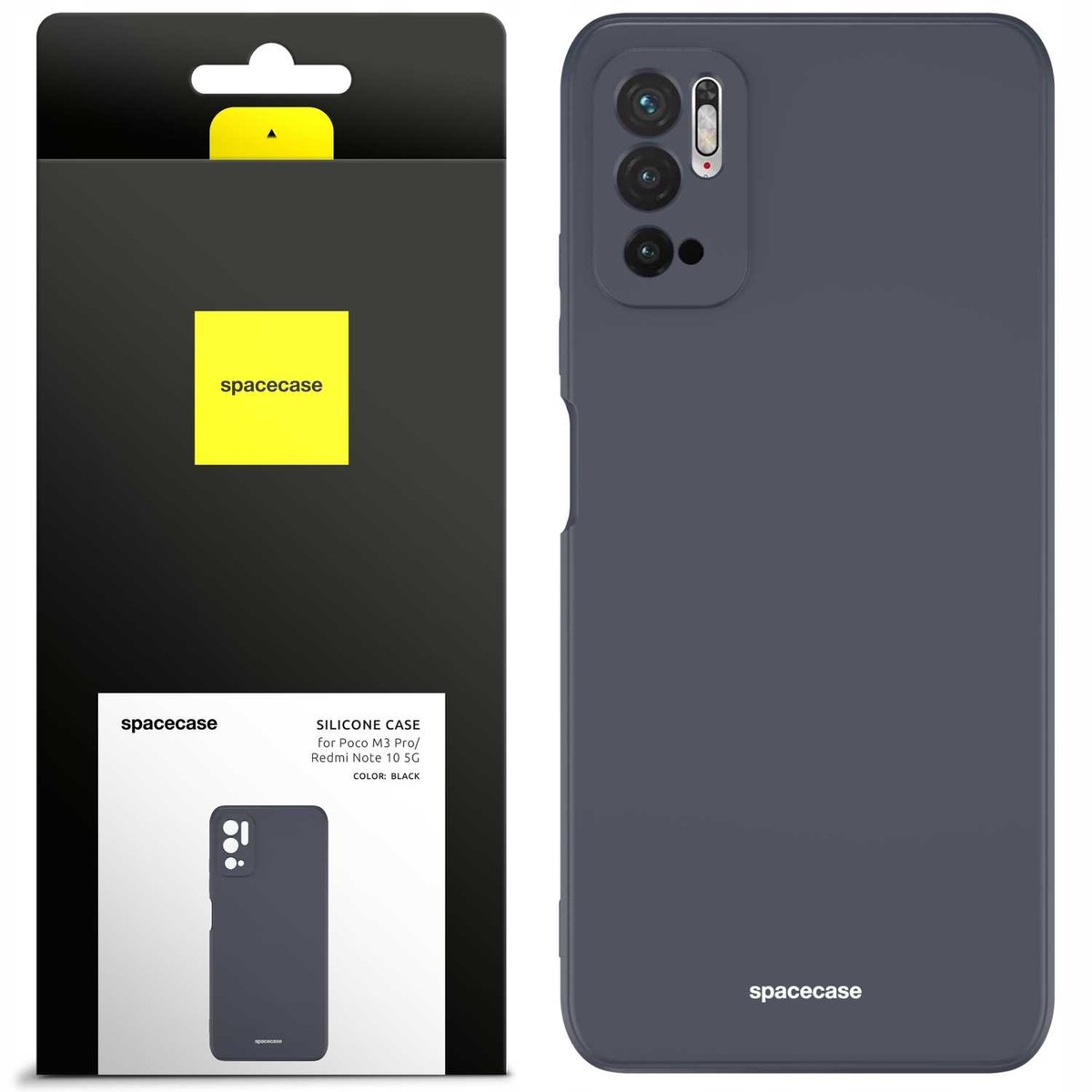 Spacecase Siliconen Hoesje Voor Poco M3 Pro Note 10 5G Zwart