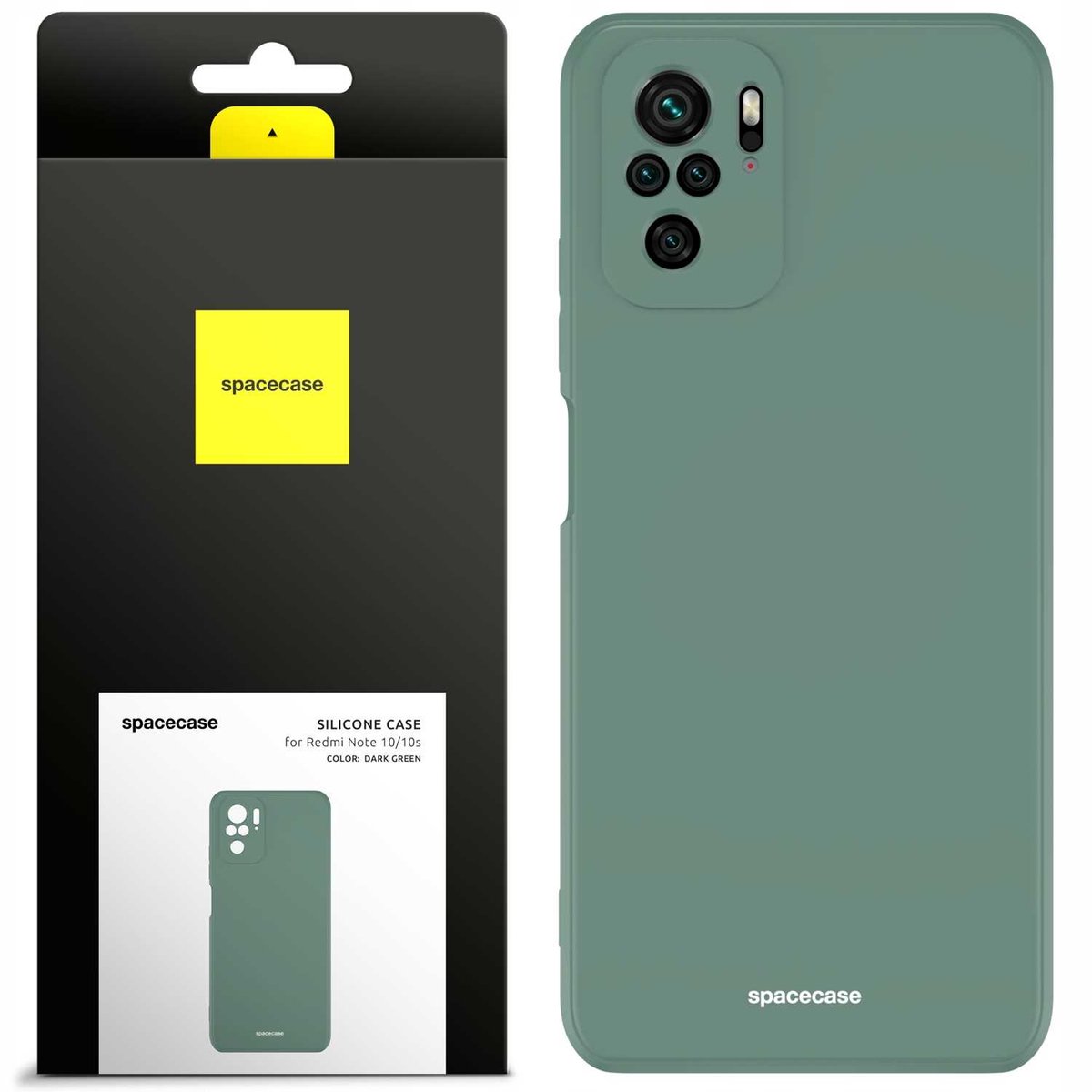Spacecase Siliconen Hoes Voor Xiaomi Redmi Note 10 10S Groen