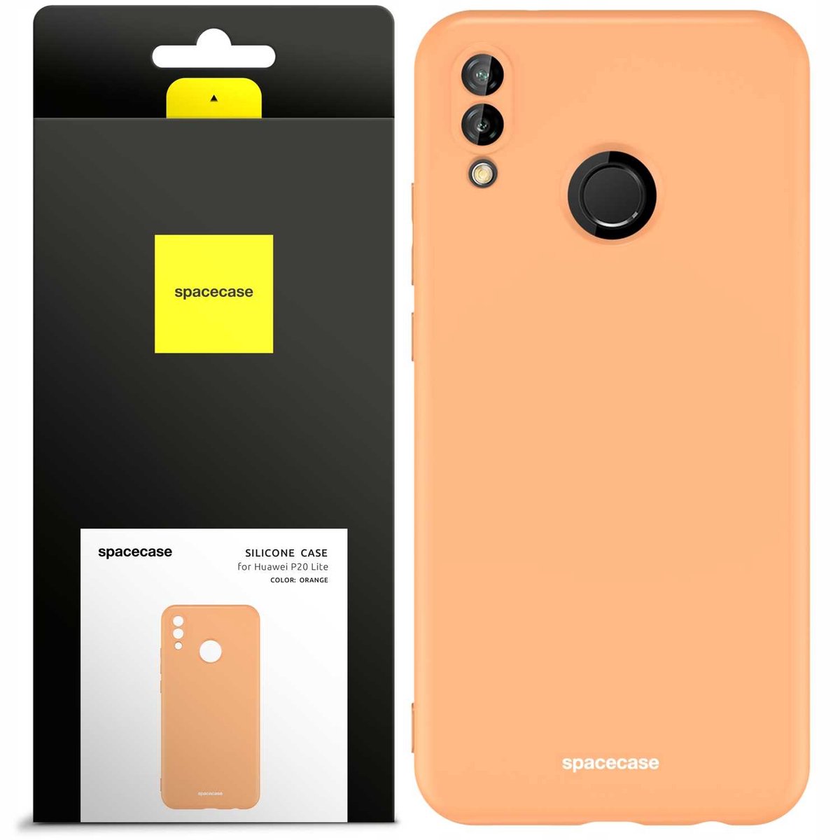 Spacecase Siliconen Hoesje Voor Huawei P20 Lite Oranje Cover