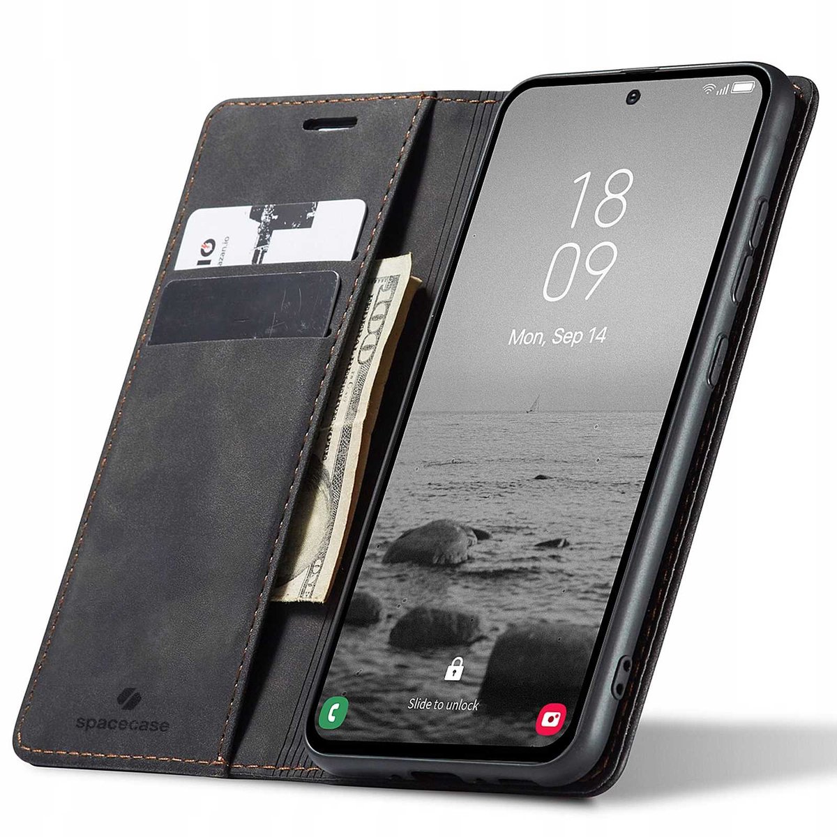 Spacecase Wallet Case Voor Samsung Galaxy A54 5G Zwart